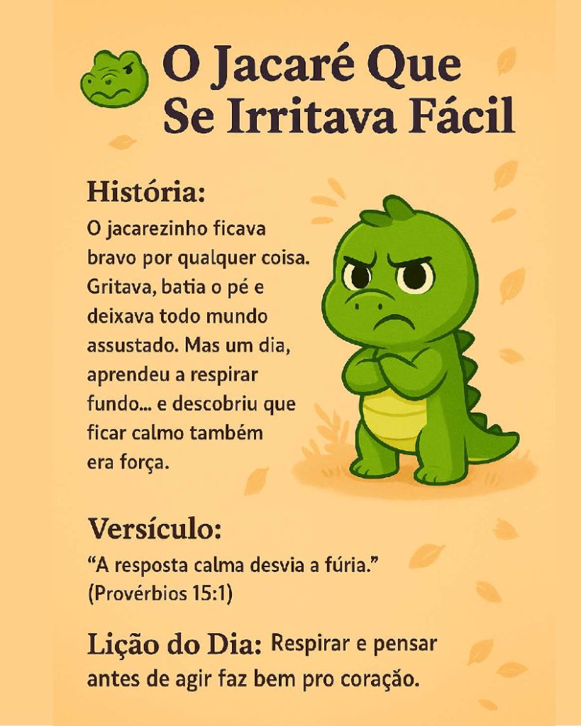 O Jacaré Que Se Irritava Fácil
